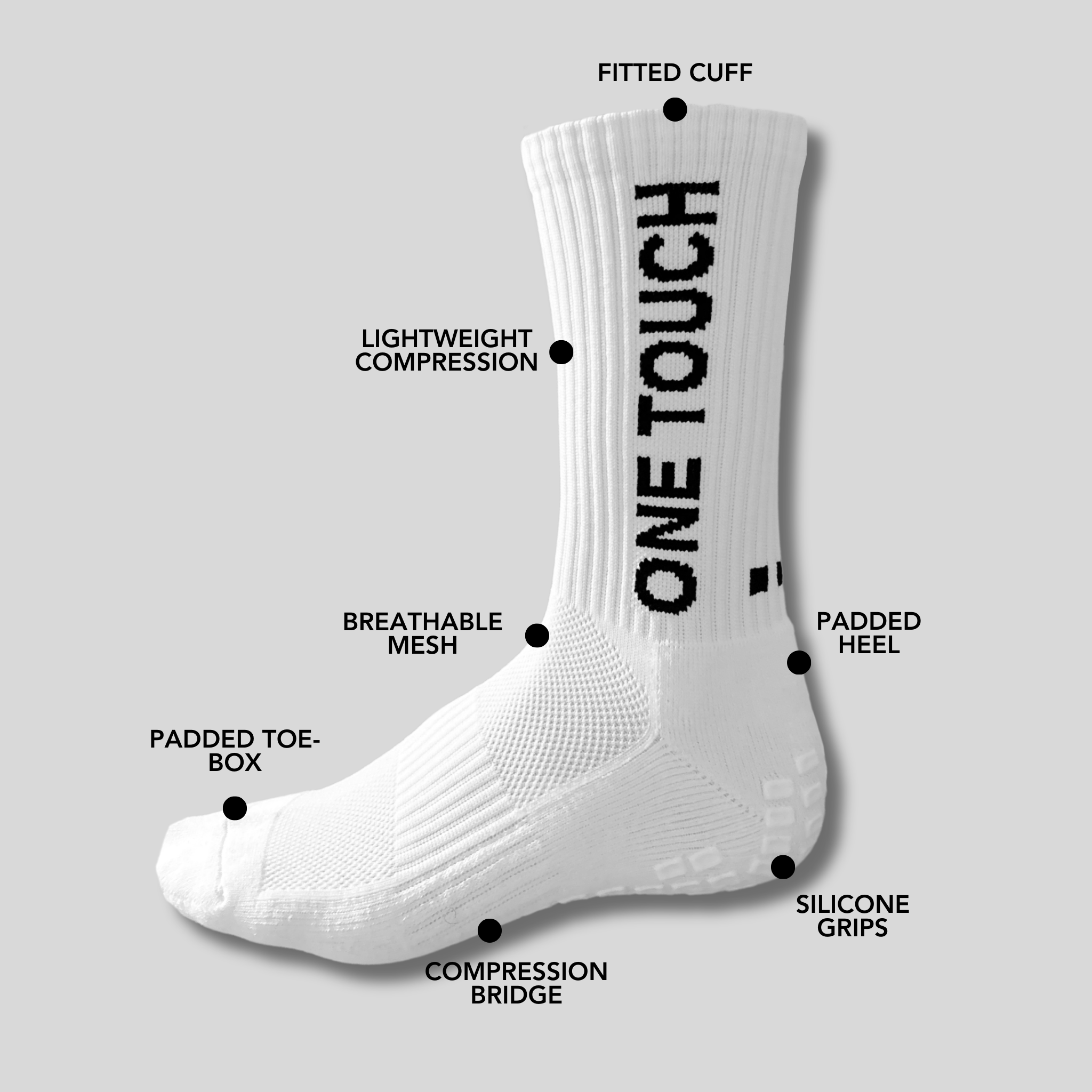 WHITE GRIP SOCKS V2.0