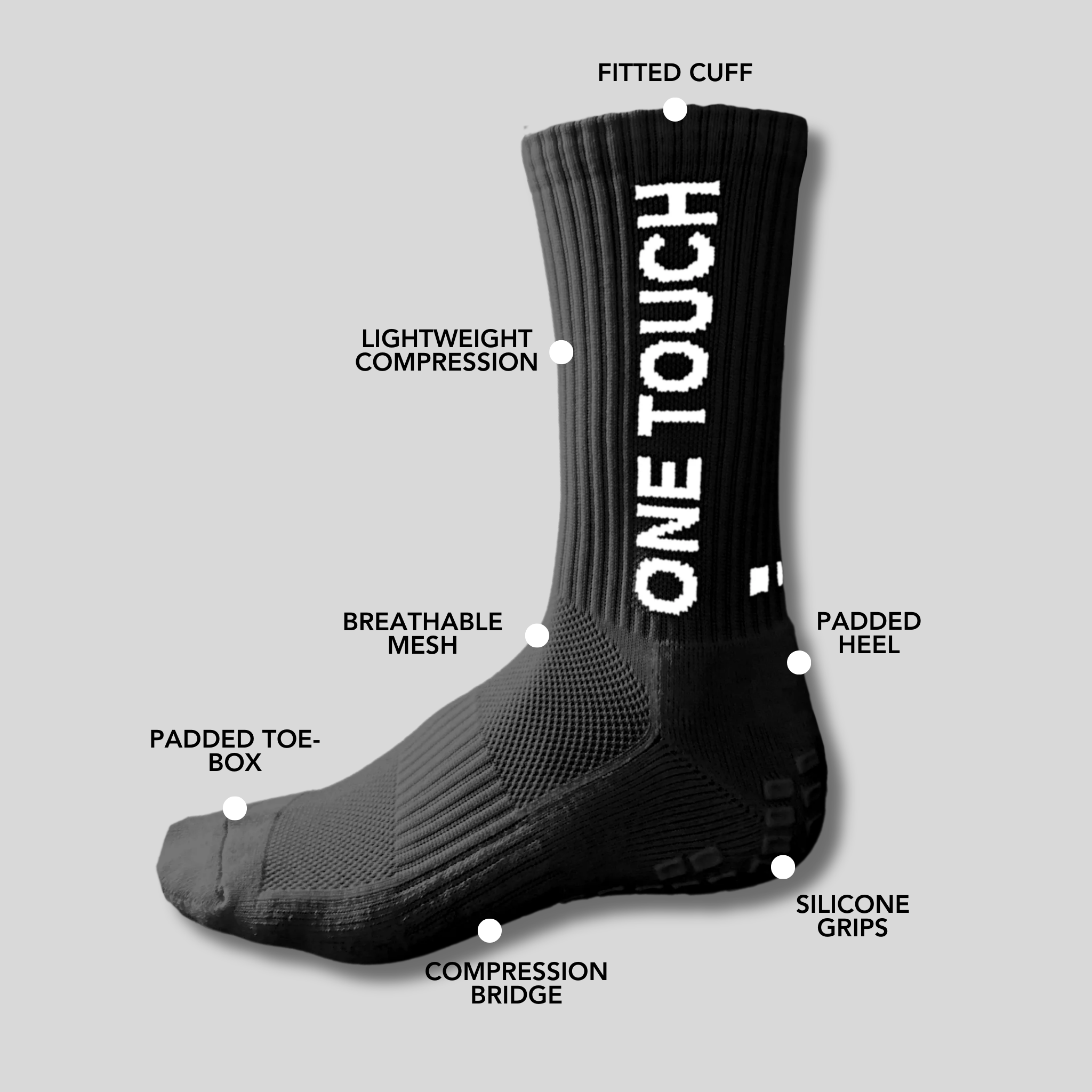 BLACK GRIP SOCKS V2.0
